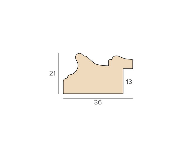 36mm 'Palazzo' Azzurro FSC™ Certified Mix 70% Frame Moulding